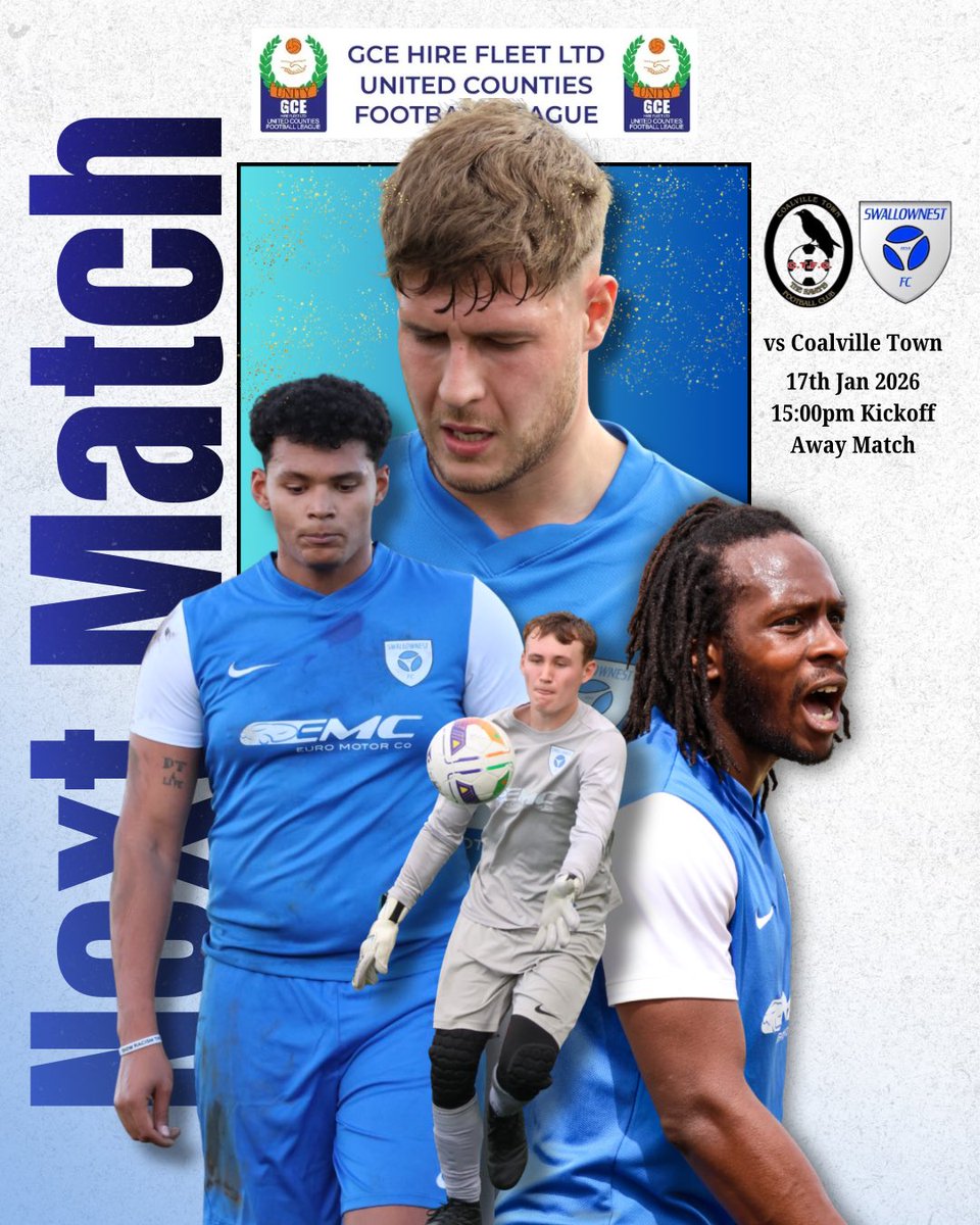 We’re back in action tomorrow as we take on <a href="/CoalvilleTownFC/">Coalville Town FC</a> !

<a href="/BradJ605/">Brad Jones</a> and the Swall lads are refreshed, raring to go, and ready to kick off their 2026 campaign.

⏰ 15:00 KO 🏆 <a href="/utdcos/">UCL</a> 🏟️ Voltage Solutions Stadium, LE67 3DA

🎨 Graphic &amp; 📸 Photos: <a href="/TMVFootball/">True Match Visuals</a>