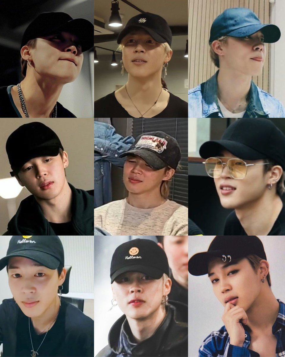 jmnmoon_'s tweet image. Jimin with cap is everything