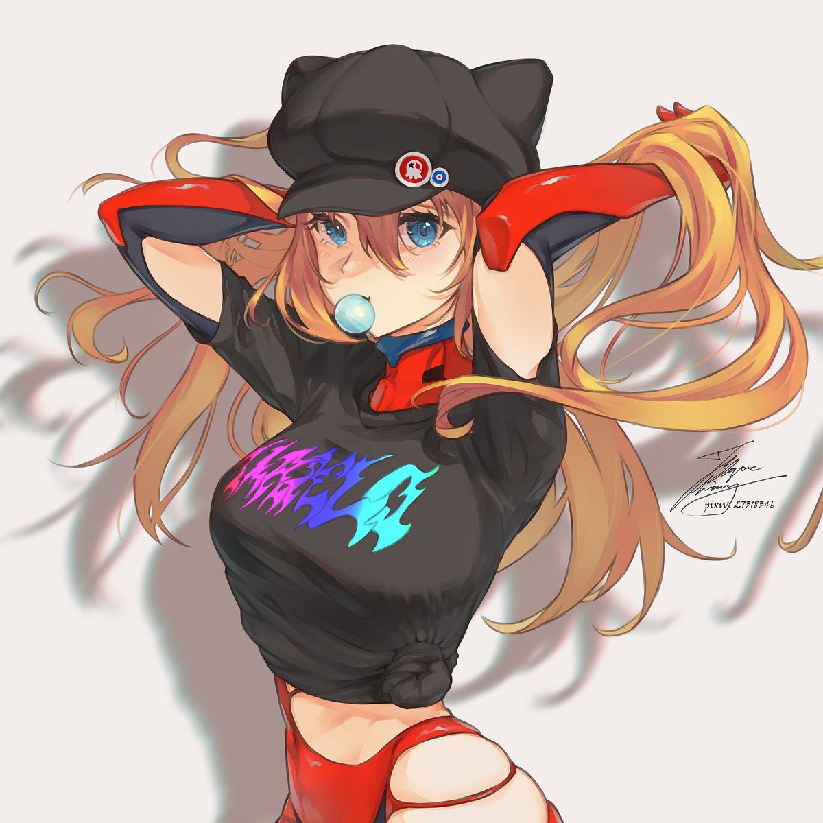 FadingzZ's tweet image. 5年前に描いたアスカちゃん