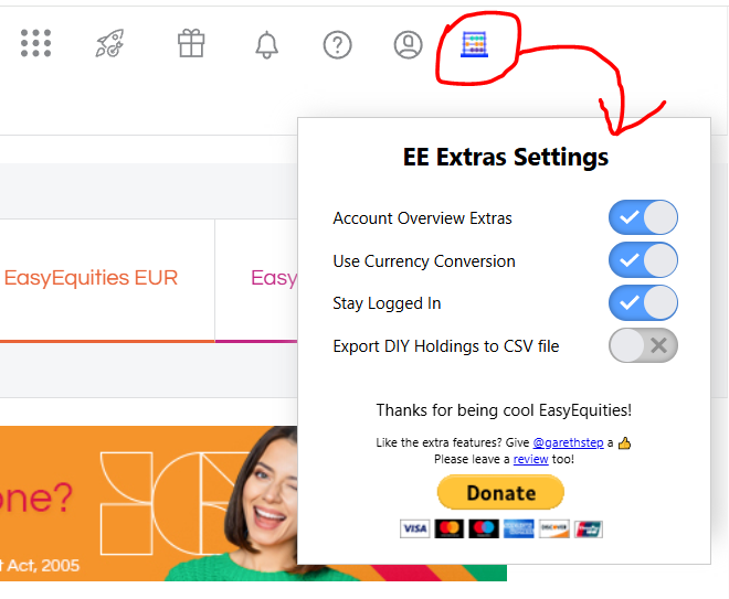 mightyquin021's tweet photo. @EasyEquities Please make the 'EE Extras Settings' plugin for Chrome browser work with your website. It's debilitating trying to use EasyEquities without it https://t.co/f1DqzVHBuB