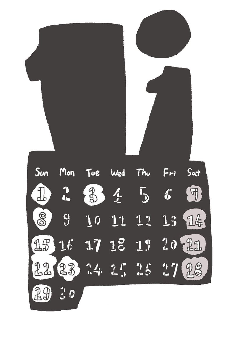 2026年オリジナルカレンダー
『what month and day？』モノクロバージョン
12枚目/全15枚