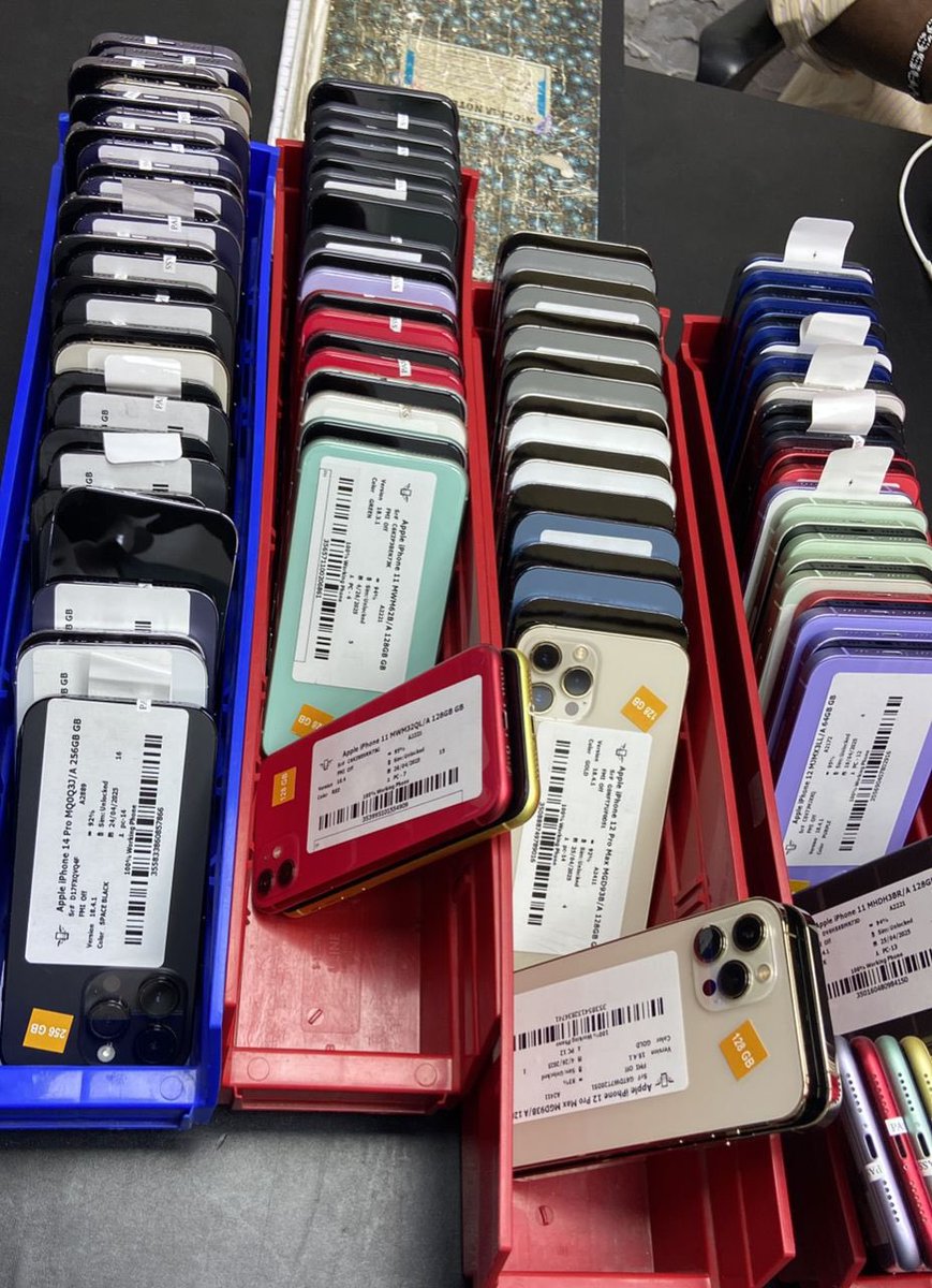 YOUR REPOST ON MY BUSINESS WILL REALLY GO A LONG WAY 🙏🏾🤲🏾

TODAY’S PRICE LIST 📱
(Original 🇬🇧 UK Used iPhones — Swap or Buy)

iPhone 16 Series
16 Pro Max 256GB (P-SIM) — ₦1,500,000
16 Pro Max 256GB (eSIM) — ₦1,30,000
16 128GB (P-SIM) — ₦980,000

iPhone 15 Series
15 Pro Max
