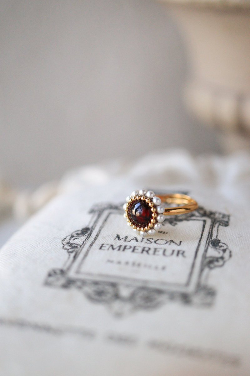 艶やかなガーネットが素敵なリングになりました💍♥️🍒 煌めきを指元