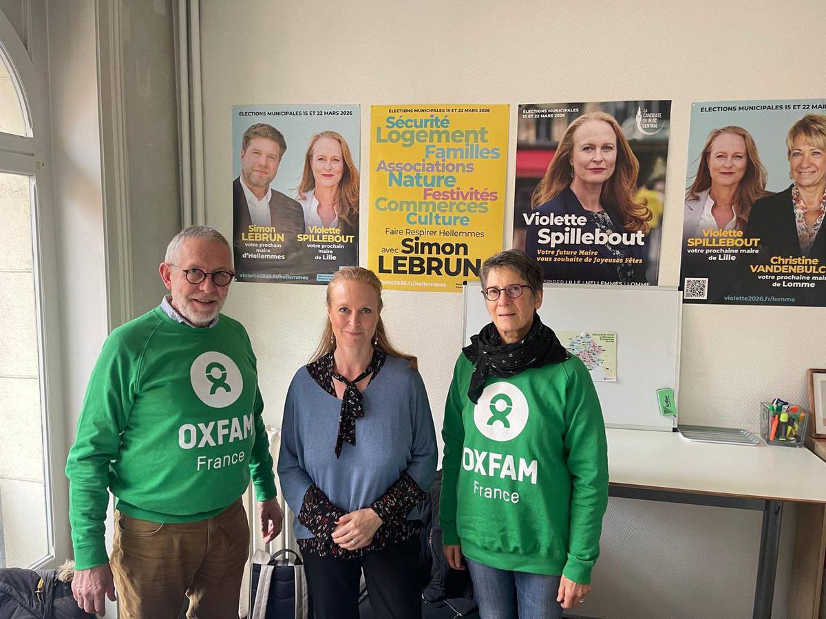 VSpillebout's tweet image. #VIOLETTE2026 #OXFAM 
Ce matin, j’ai rencontré les responsables du comité local d’OXFAM Lille. 🤝
Un échange riche et engagé autour de leurs plaidoyers pour une ville plus juste et plus solidaire.
Nous avons abordé des sujets essentiels : les violences faites aux femmes, la lutte…