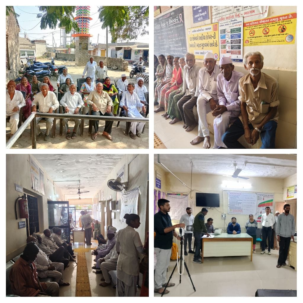 જૂનાગઢના વિસાવદર તાલુકાના કાલસારી, મોટી મોણપરી, બરડીયા, ભલગામ અને મોટા કોટડામાં એક અઠવાડિયામાં વનરેબલ પોપ્યુલેશનના 732 વ્યક્તિઓના હેન્ડ હેલ્ડ એક્ષરે મશીન દ્વારા ચેસ્ટ એક્ષરે કરવામાં આવેલ જેમાં 13 ટીબી શંકાસ્પદ વ્યક્તિઓના ગળફાના પણ નમૂના લેવામાં આવેલ.
<a href="/HealthDeptGuj/">Health Department Gujarat</a> <a href="/DdoJunagadh/">DDO Junagadh</a>