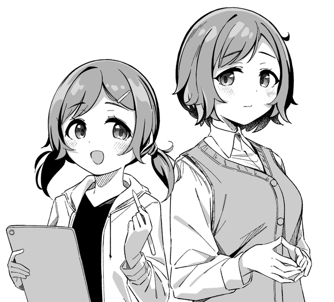 こういう姉妹で漫画描きたい 