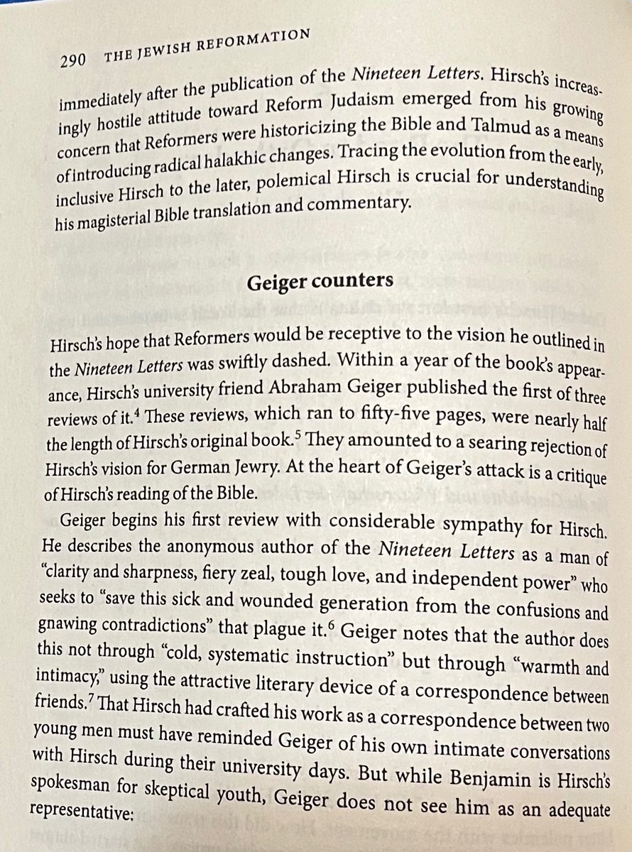 efrex's tweet image. Top-notch easter egg pun in Prof. Gottlieb’s excellent work on Mendelssohn, Zunz, and Hirsch: