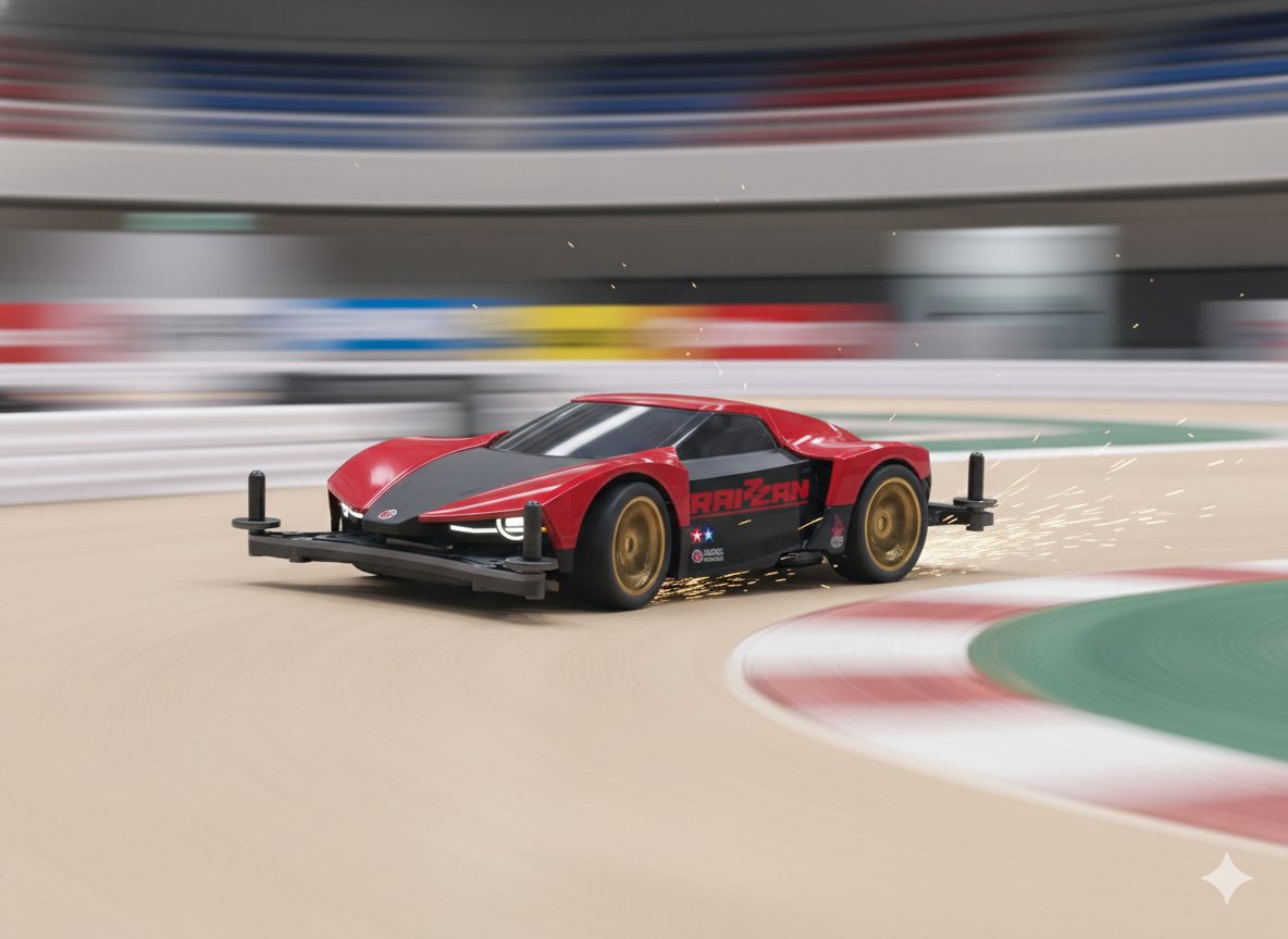 junjun427229's tweet image. ライザン楽しみなので走らせてみた🫡
もう持ってる方もいるみたいですね～😆
明日の為に今日ははやく寝よ〜🙂‍↕️
#ミニ四駆 
#ライザン