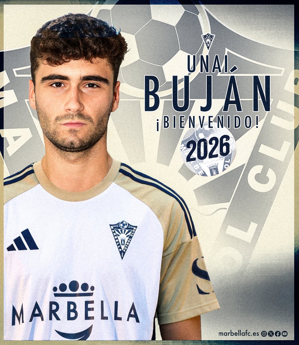 marbella_fc's tweet photo. 🆕️ 𝗡𝗨𝗘𝗩𝗢 𝗙𝗜𝗖𝗛𝗔𝗝𝗘: 𝗨𝗡𝗔𝗜 𝗕𝗨𝗝𝗔́𝗡 

➡️ https://t.co/qjU3d9Ut7e https://t.co/39VCDYyPNp