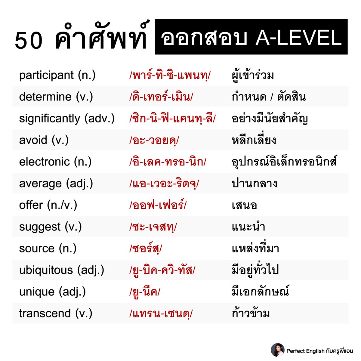tcas_krupann's tweet photo. แกะศัพท์จากข้อสอบ A-Level ย้อนหลัง❗️

50 คำศัพท์ที่ออก A-Level บ่อย มีอะไรบ้าง ครูพี่แอนรวมไว้ให้แล้วนะคะ ❤️

#ครูพี่แอน #Dek69 #Dek70 https://t.co/RvmAocMqHg