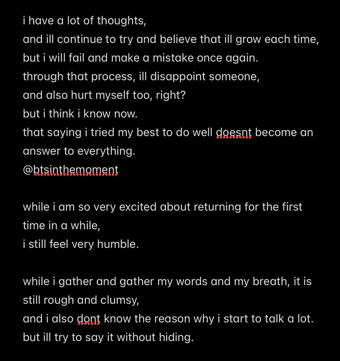 btsinthemoment's tweet image. namjoon weverse letter 160126