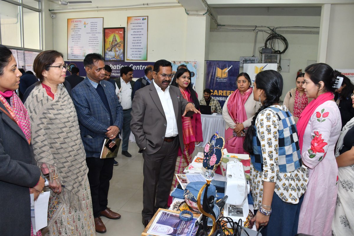 ccerajasthan's tweet photo. 🚀 National Startup Day 2026 

College Education Department celebrated Startup Success Stories & Innovation in Higher Education today in Jaipur.

The event showcased:
 ✨ Youth-led startups
✨ Innovative startup ideas
✨ Incubation centres & academic innovation ecosystem

Organised with support from PM-USHA & College Education Department, Rajasthan, the celebration reflected the growing momentum of startups and innovation in higher education institutions.

Together, we continue to inspire and empower the next generation of entrepreneurs. 🇮🇳

#NationalStartupDay2026 #StartupRajasthan #InnovationInEducation #YouthEntrepreneurs #PMUSHA #HigherEducation #Jaipur