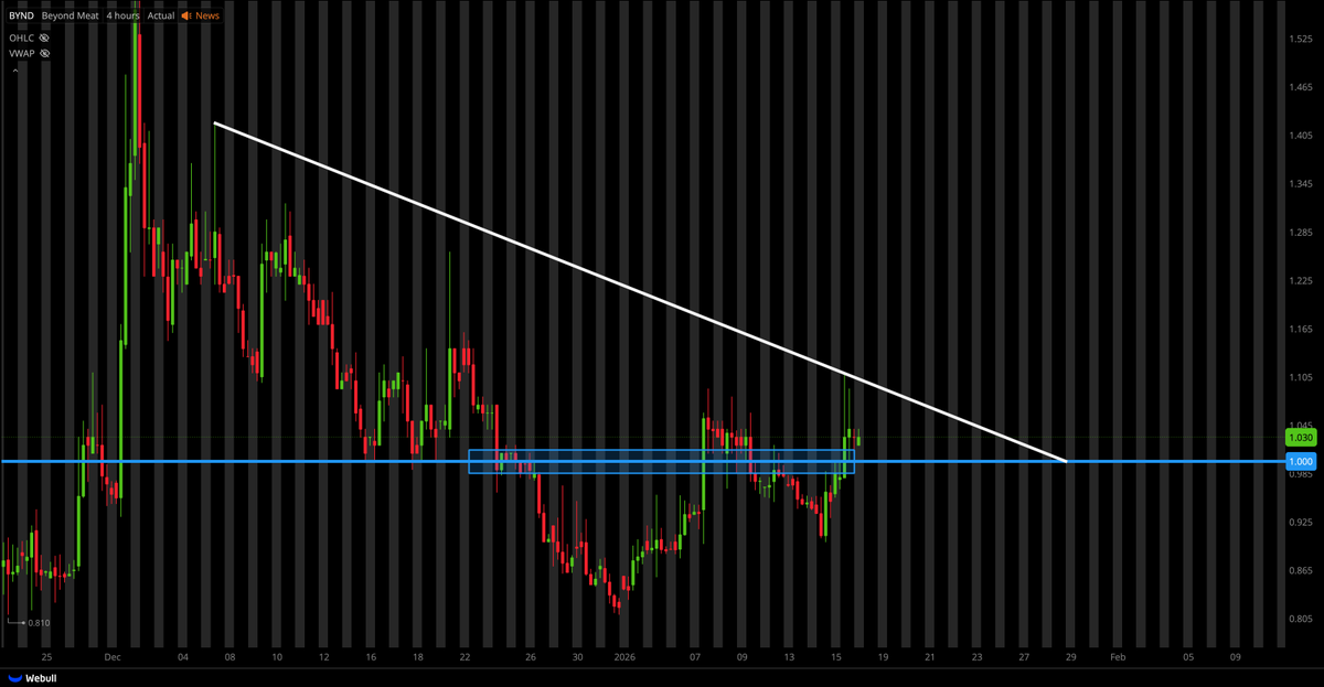TigerLineTrades's tweet photo. $BYND WAIT FOR DOWNTREND BREAK... https://t.co/2ZqjHRhADR