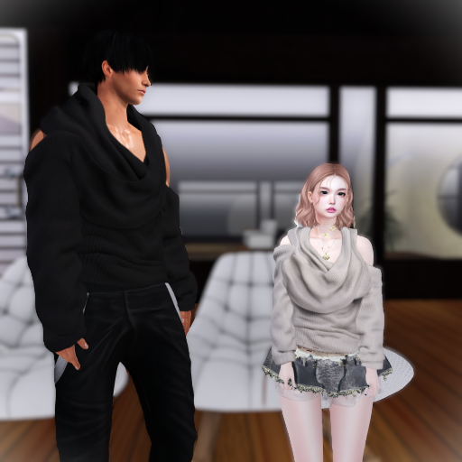 自宅でまったりと撮影会ｗ
::GB:: Snood sweater