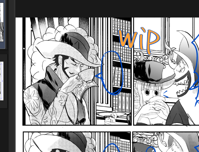 少しずつしか進んでないけどミホペロ漫画wip🦅👻 