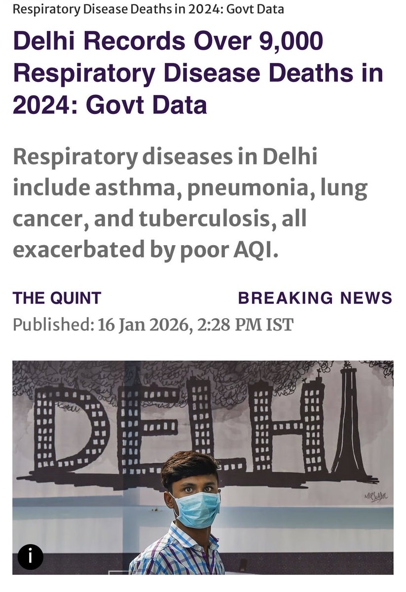 When a city cannot let its children breathe, it is failing its future. The mortality figures show the dark reality. It is a public health emergency. Clean air is not a privilege, it is a basic right. <a href="/TheQuint/">The Quint</a>