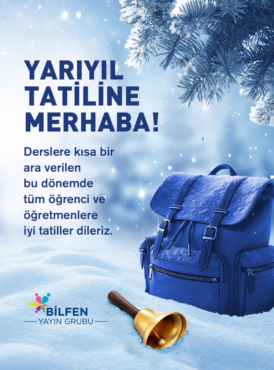 Yarıyıl Tatiline Merhaba!

Tüm öğrenci ve öğretmenlere iyi tatiller dileriz.

#BilfenYayınGrubu #YarıyılTatili