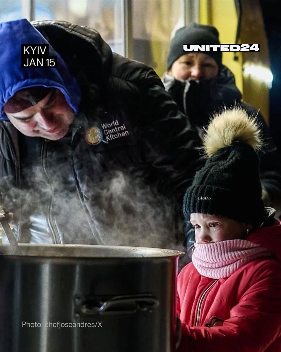 As Kyiv residents face brutal winter blackouts and heating disruptions caused by Russian strikes, <a href="/WCKitchen/">World Central Kitchen</a> is delivering thousands of hot meals.
