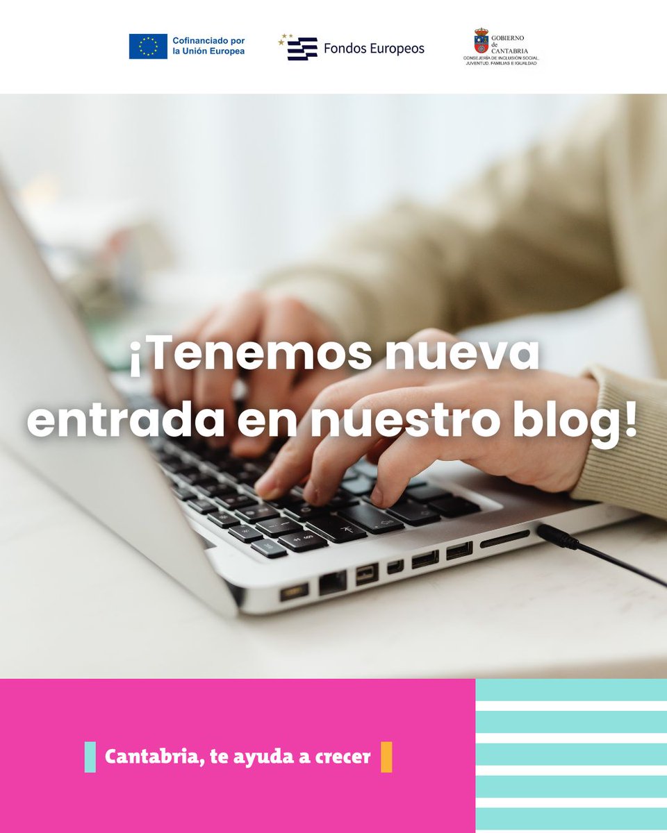 Tenemos nueva entrada de blog en la que hablamos sobre los retos que abordamos como padres y madres en la era digital ¿Cómo acompañamos en el uso de pantallas?
#CantabriaTeAyudaACrecer #FondosEuropeos