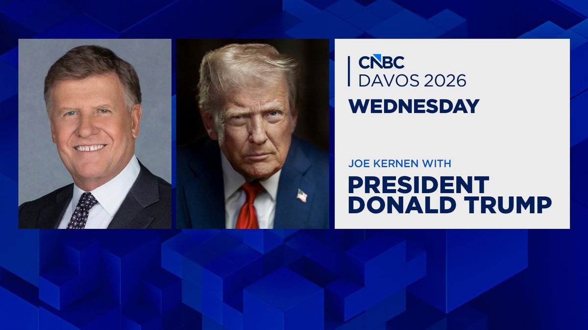 SquawkCNBC's tweet image. NEXT WEEK: President Donald Trump sits down with Joe Kernen from the World Economic Forum in Davos on Wednesday. Tune in!