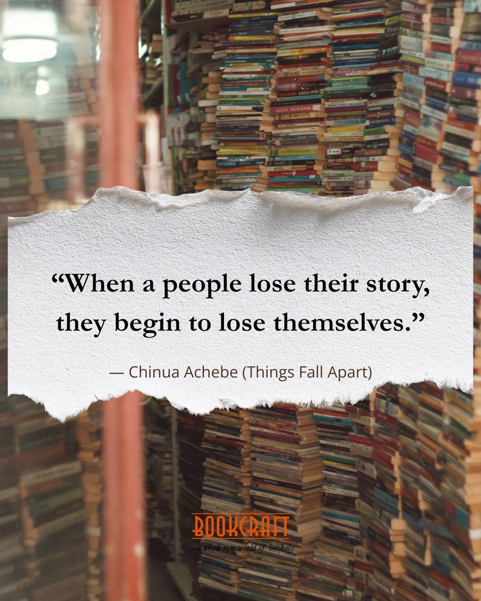 bookcraftafrica's tweet image. “When a people lose their story, they begin to lose themselves.” — Chinua Achebe. 
Keep the stories alive. 📚

#Bookcraft #AfricanLiterature #StorytellingMatters #books #fyp