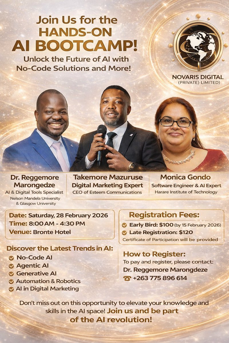Unlock the Future of AI! Join our Hands-on AI Bootcamp on *28 February 2026 at Bronte Hotel! Dive into trends like No-Code AI, Generative AI, Automation, and more. Perfect for entrepreneurs, marketers, educators, and tech enthusiasts! Don’t miss out