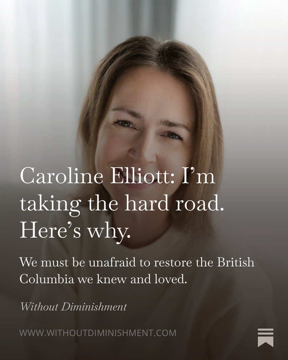 WDiminishment's tweet image. Caroline Elliott: I’m taking the hard road. Here’s why.

"I’m running for Premier because the fix to what ails this province requires so much more than tinkering at the edges of taxation and regulation."

withoutdiminishment.com/p/im-taking-th…