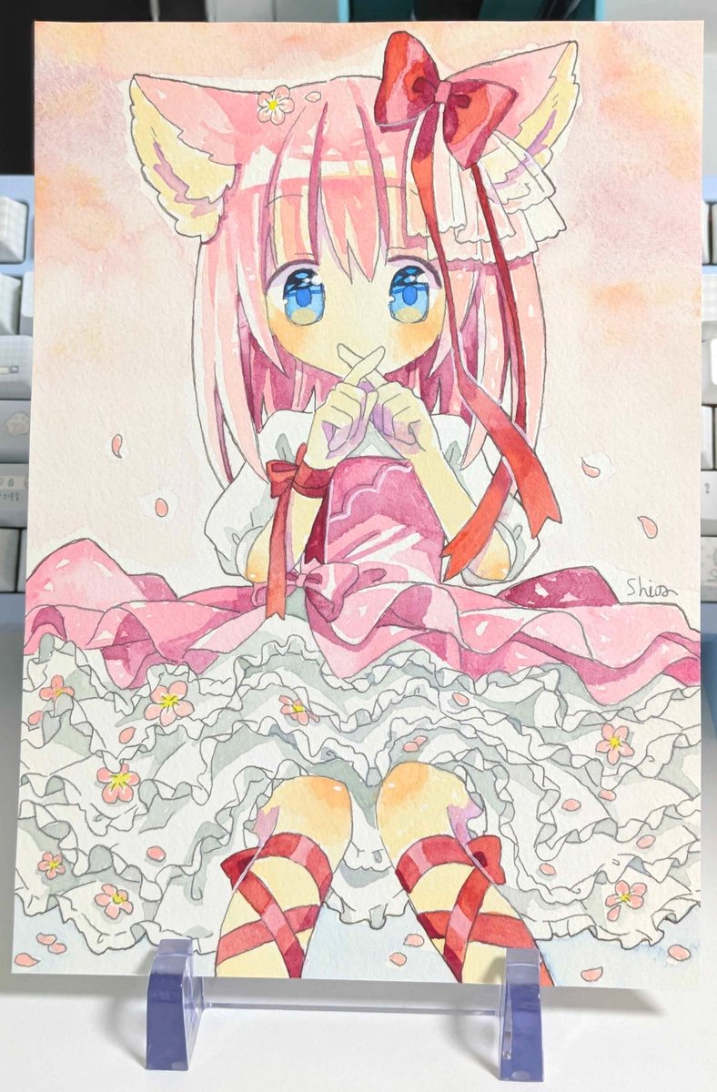 12月限定SALE! 原画『夜明けの花々,a.』 今夜までです。よろしくお願いいたします。