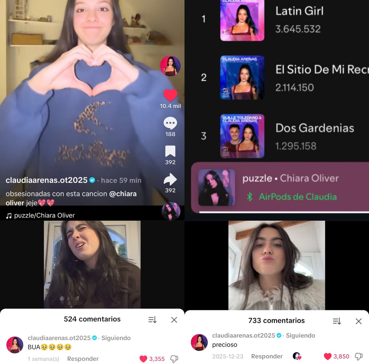 mangvta's tweet image. cuando estoy en una competición por ser la más chiarista pero existe claudia arenas