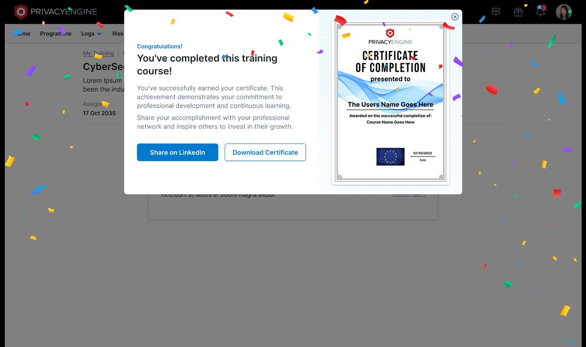 PrivacyEngineDP's tweet photo. 🚀 Feature Friday | PrivacyEngine 🎉

NINJIO Season 9 is live with bite-sized lessons based on real breaches. Covering fake mobile apps, malvertising, cloud risks, social engineering, identity theft, MFA limits, password security, watering hole attacks and more. 🙌 https://t.co/A0s5HYgNwK
