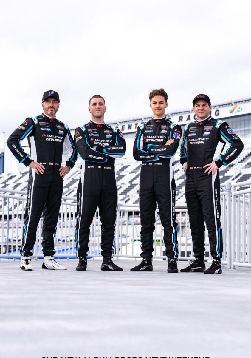ryanhardwick's tweet image. New suits. New season. New car. Same drive.
@manthey_racing @1stPhorm 2026 dream team 
can’t wait to kick off the season at the Rolex 24 at @DAYTONA in our brand new Porsche GT3R🔥🏁