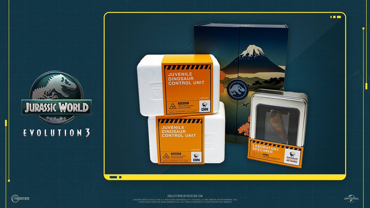 JW_Evolution's tweet photo. Enter our giveaway for your chance to win a collection of Jurassic World Evolution 3 prizes!

https://t.co/r2J3ITeRDz

Terms and conditions apply. https://t.co/KRQJ1L2Zz1