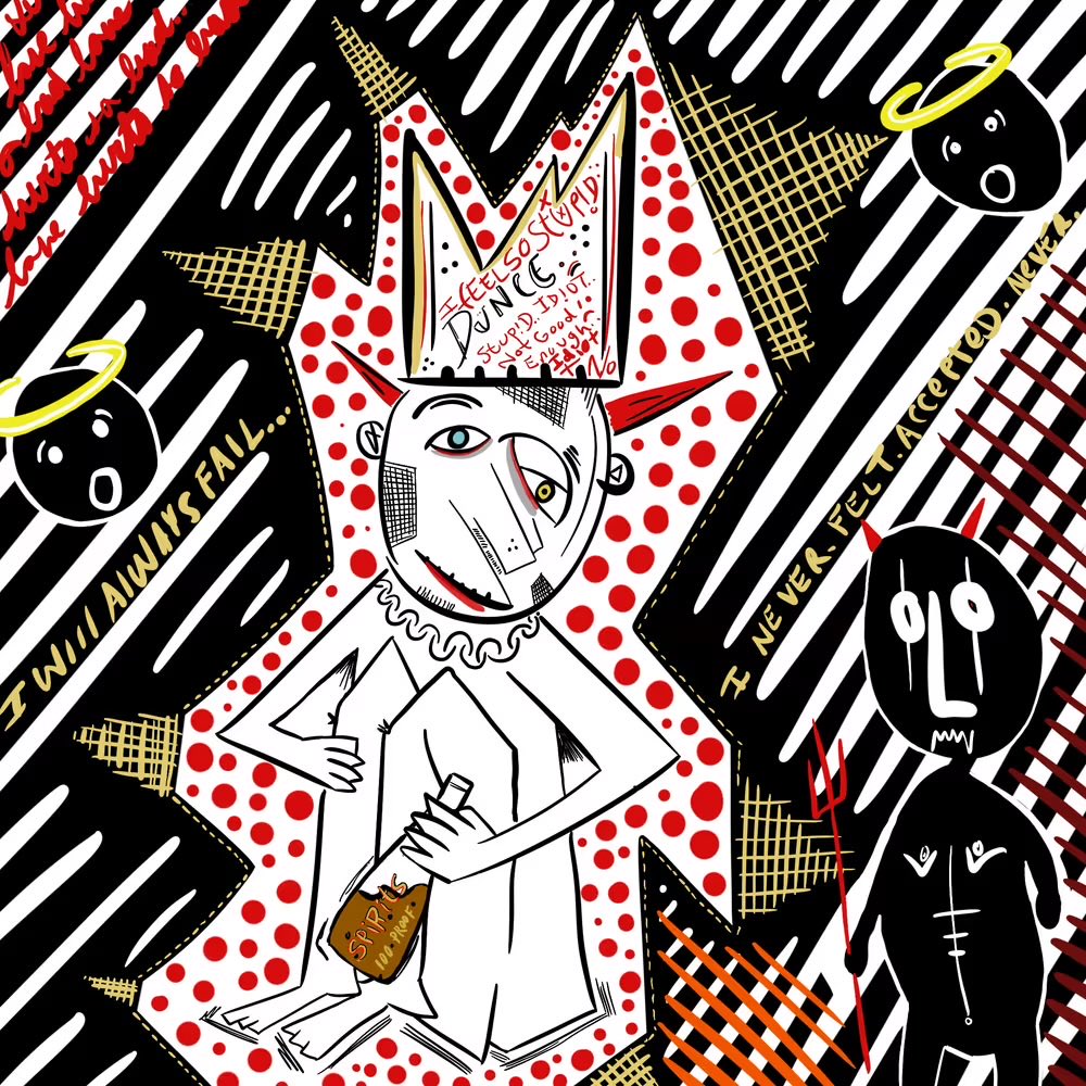 This is….. 👇 

▪️ ~ DRUNKEN RAGE

▪️~ 1 / 1 

▪️ ~ 0.10 ETH

📖 ~ Several years ago I created this piece during my battle with addiction and substance abuse. At the time I was drinking a lot in an attempt to hide from the world and the things in my life that were bothering me.