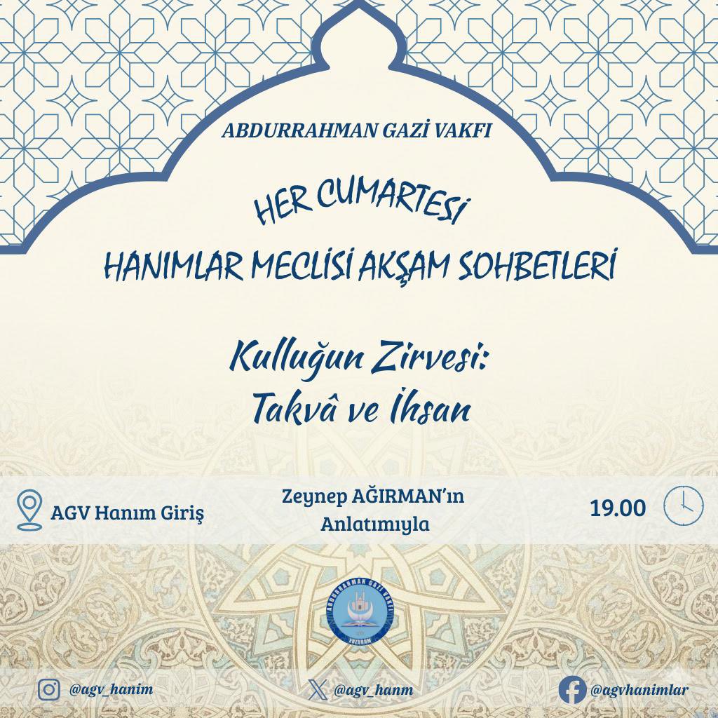 Abdurrahman Gazi Vakfı Hanımlar (@agv_hanm) on Twitter photo 