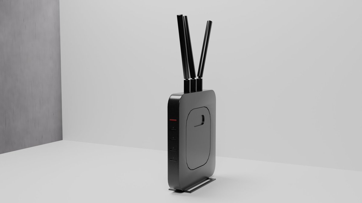 NovaNull1's tweet photo. 三本アンテナのルーター
#blender #3DCG #modeling #b3d https://t.co/r1JLMvZBYE