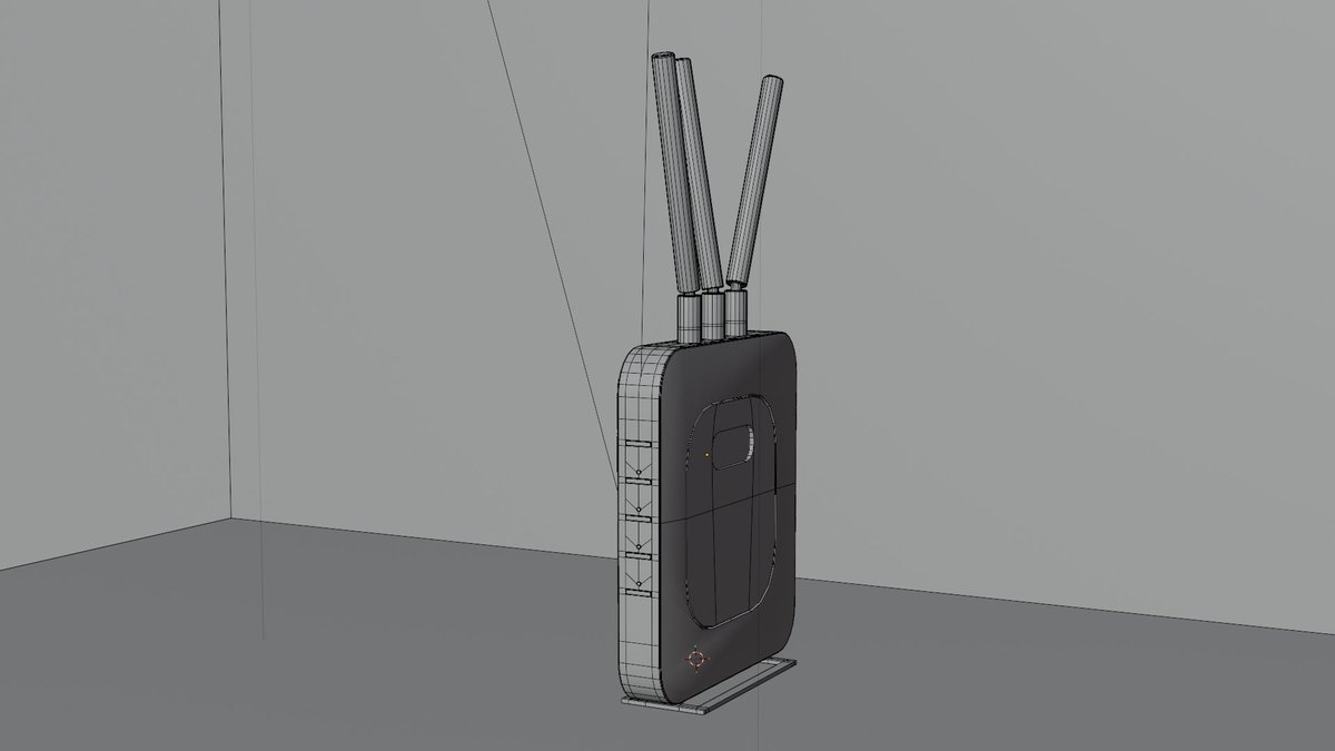NovaNull1's tweet photo. 三本アンテナのルーター
#blender #3DCG #modeling #b3d https://t.co/r1JLMvZBYE