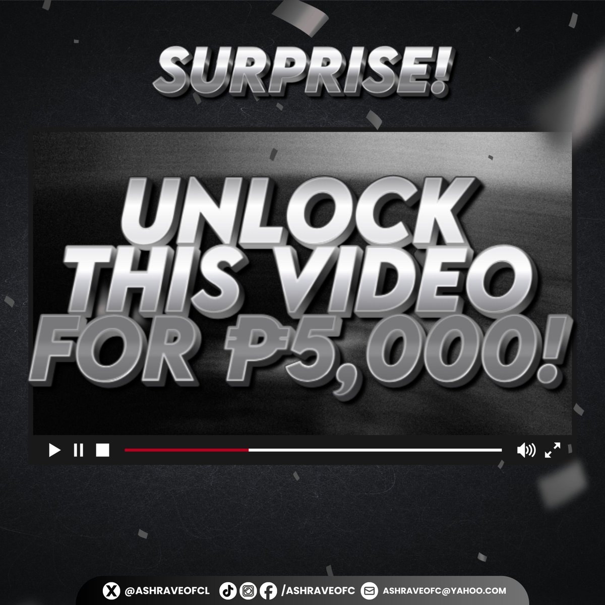 ashraveofcl's tweet image. 𝟓𝐊 𝐏𝐇𝐏 𝐔𝐍𝐋𝐎𝐂𝐊 𝐂𝐇𝐀𝐋𝐋𝐄𝐍𝐆𝐄!

Someone special made a video! Wanna see? unlock it for 5,000 PHP! This is until 11PM only!

BBS ASHLEY