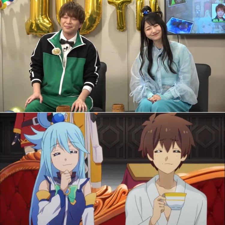 nazono_aqua's tweet photo. 中の人がめっちゃカズアクに似てる件ｗ
#konosuba https://t.co/jEo7ju9HnJ