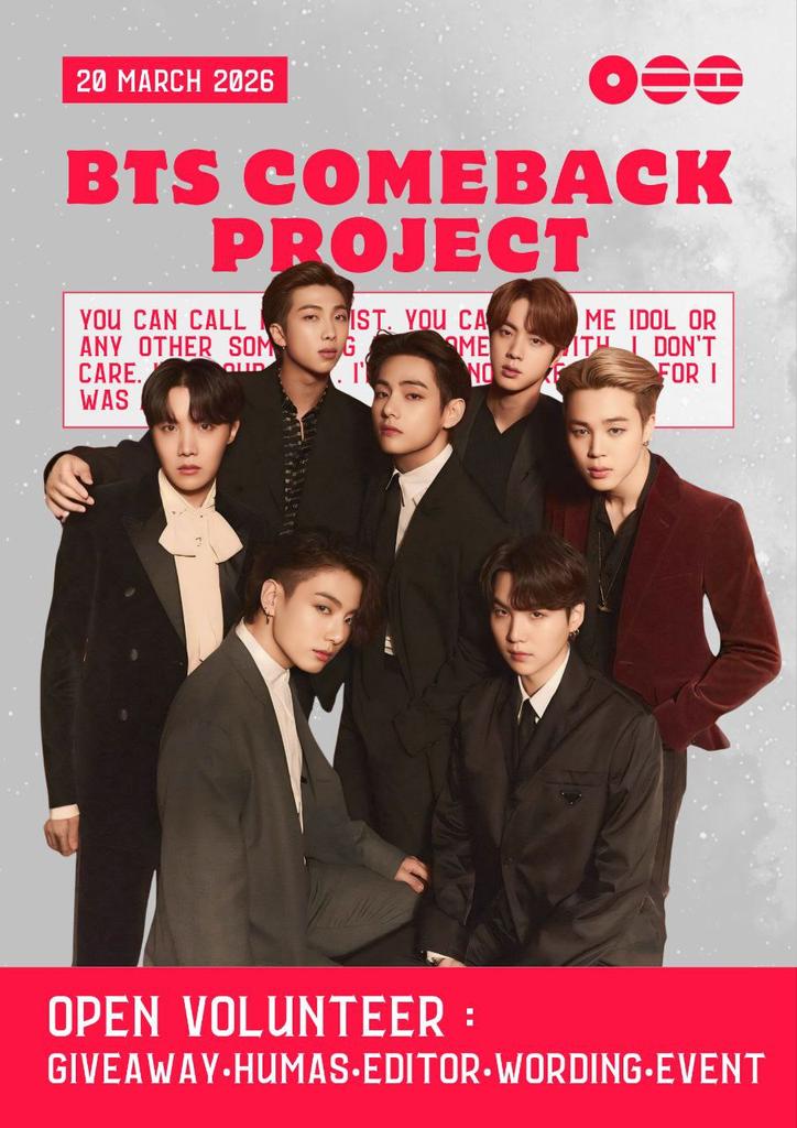 BTS_Sedunia's tweet image. ⠀
#방탄소년단 i‌s‌ ‌B‌a‌c‌k‌! ♡

BTS Sedunia opens 𝗩𝗢𝗟𝗨𝗡𝗧𝗘𝗘𝗥 registration for our March 20 project to hype the 𝗔𝗿𝗶𝗿𝗮𝗻𝗴 album. Everyone is welcome to join. RTs are appreciated ✨

Fill the link below. 
s.id/Volunteer-BTS
⠀