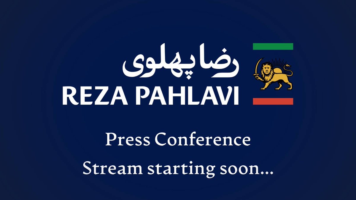 Reza Pahlavi will hold a press conference on the situation in Iran at 10 AM ET today
