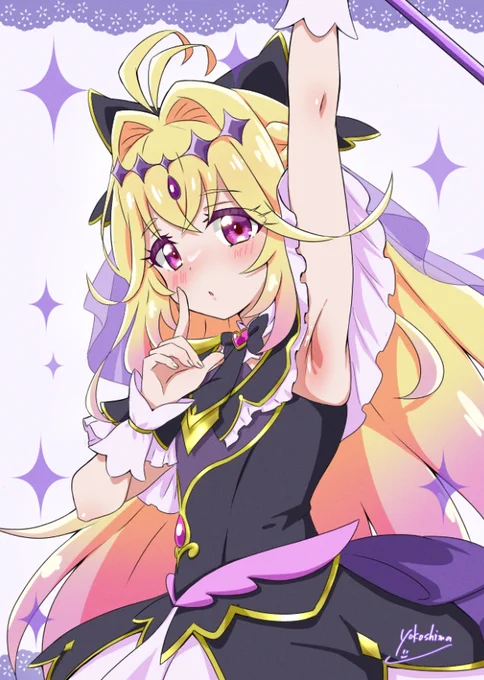 キュアアルカナ・シャドウちゃん描きました!! めっちゃ好きなデザインすぎる…!!!!