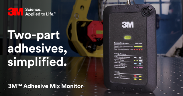 Dougall1K's tweet photo. I’m excited about the launch of the 3M™ Adhesive Mix Monitor, a new technology from 3M that helps manufacturers get real-time insight into their two-part adhesive mixing. Instead of guessing what’s happening inside the process, teams can now see clear... https://t.co/FXMvVLftwB https://t.co/sBeRTV7Pd3