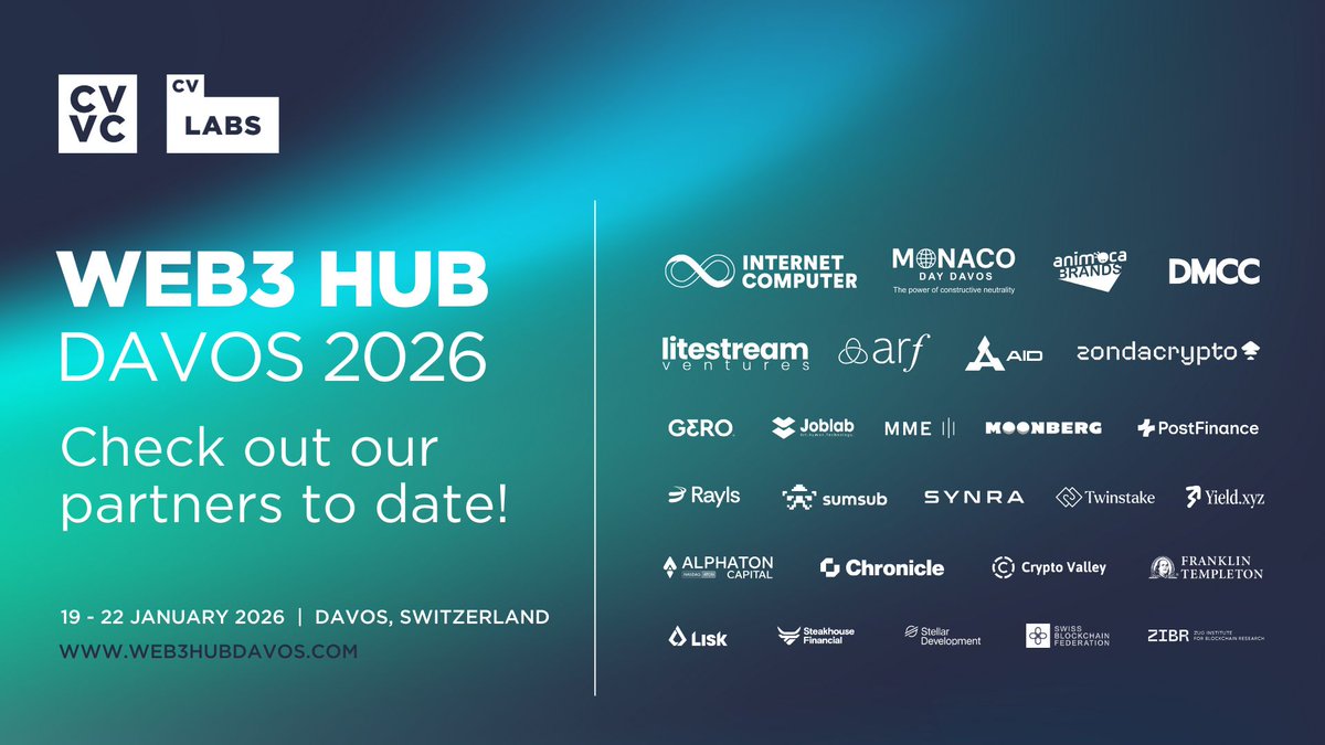 The future of Web3 is data-driven, verifiable, and scalable. Chronicle is  proud to join Web3 Hub Davos 2026 by @CV_Labs to drive innovation in  onchain finance. 🗓️ Jan 19–22 📍 Davos, Switzerland