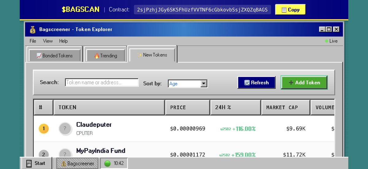 josed4020's tweet photo. @sincara_bags @imperooterxbt I told you a bags token disappears from sight an hour after launch and becomes hard to find, but it could still do 10x-100x moves.

Use $BAGSCAN here:  
https://t.co/dDGUOYPJ4z https://t.co/ZklLlpmLcH