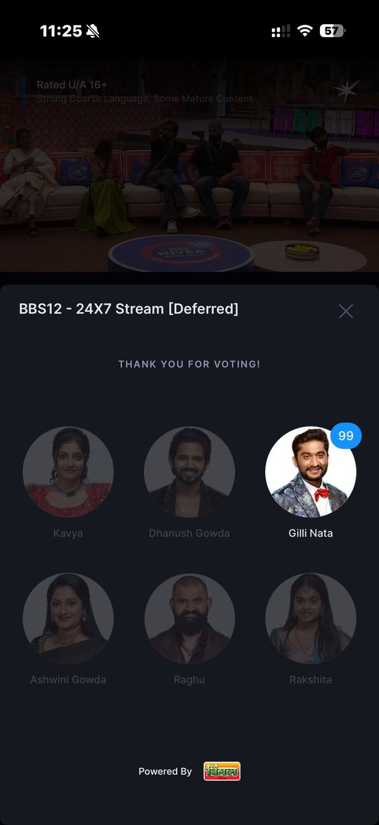 PRAMOD__RAM's tweet photo. I done my vote With My 3 Account and in my workplace 99 done in friend phone and my friends also voted to Gilli in Massively Please Vote for gilli ವೋಟ್ ಫಾರ್ ಗಿಲ್ಲಿ ❤️❤️
#GilliComingForTrophy
#gilinata
#gili
#BBK12
#BBKSeason12 https://t.co/Ius0P7Gov9
