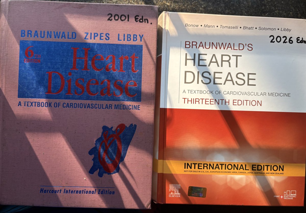 drameya's tweet photo. A 25 year old journey which still continues. #Braunwald #Cardiology #medicaltextbooks https://t.co/wGuZwz1BK9