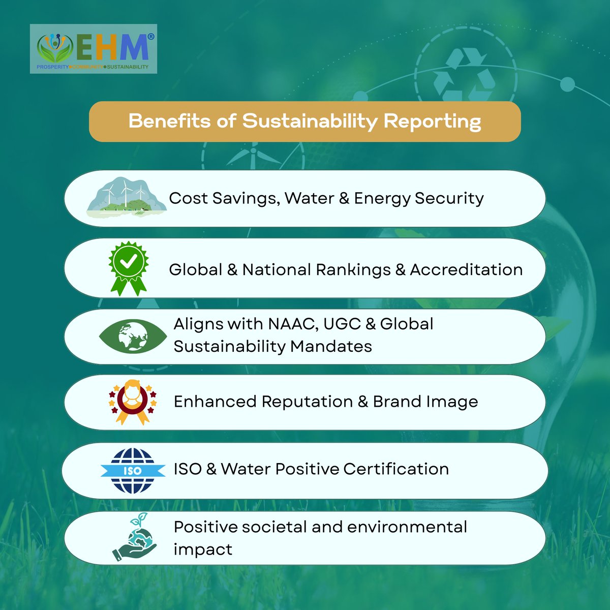 EHMOfficial1's tweet photo. A Sustainability Report is a structured document that outlines how an institution manages its environmental responsibilities, social impact, and governance practices while delivering its core mandate.
#Sustainability #FutureReady #ResponsibleGrowth #ClimateAction #EHM https://t.co/fbits2NPFR