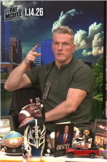 BigGameUSA's tweet photo. Football guy + authentic CFP @IndianaFootball  = zero chance it just sits there. @PatMcAfeeShow 🤝 football instincts. https://t.co/kwU2w2Lrfo