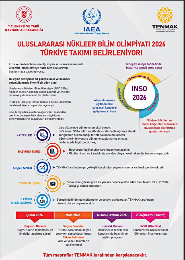 🇹🇷🔬 INSO 2026 Türkiye Takımı
Bilime ilgi duyan lise öğrencileri için başvurular başlıyor!
🎯 Tüm masraflar TENMAK’tan
👉 Detaylar yakında‼️
<a href="/tcmeb/">Millî Eğitim Bakanlığı</a> <a href="/istanbulilmem/">İstanbul İl Millî Eğitim Müdürlüğü</a> <a href="/PendikMEM/">Pendik İlçe Millî Eğitim Müdürlüğü</a> <a href="/tcmeb_mtegm/">Meslekî ve Teknik Eğitim Genel Müdürlüğü</a> <a href="/TENMAK_/">TENMAK</a> <a href="/TuranDgsn/">Turan DAĞAŞAN</a>