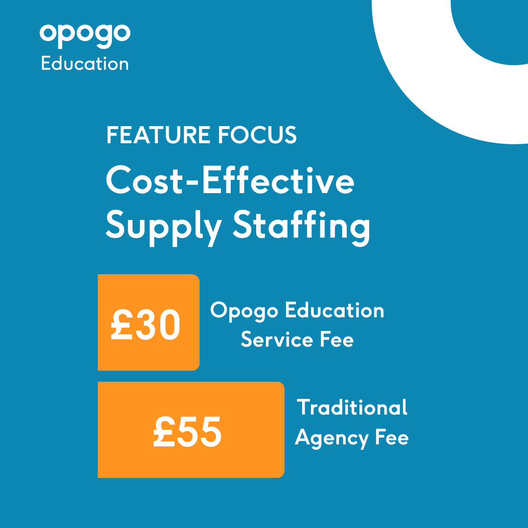 OpogoEducation's tweet photo. Cost-effective #SupplyStaffing, powered by smarter tech.

Our tech-led booking platform removes the inefficiencies of traditional agencies. We're around 45% cheaper than many traditional agency models, while keeping quality, compliance and transparency front and centre. https://t.co/d490gpSRhG